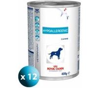 Royal Canin Croquettes vétérinaires Veterinary Diet Hypoallergenic pour chiens – 12 boîtes de 400 g