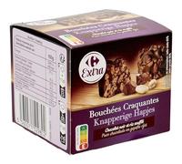 Croquez à l'envie grâce aux bouchées craquantes CARREFOUR EXTRA, chocolat noir et riz soufflé, format box 105g - Lot de 3