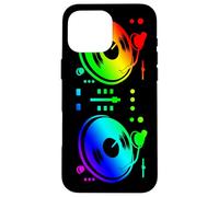 Croquis coloré d'une Platine de DJ pour Un Disc-Jockey Coque pour iPhone 16 Pro Max