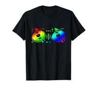 Croquis coloré d'une Platine de DJ pour Un Disc-Jockey T-Shirt Graphique avec Valeur