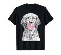 Croquis de Chien Setter Anglais soufflant Chewing-Gum T-Shirt