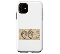 Croquis de cœur Anatomique Da Vinci Vintage Medical Science Coque pour iPhone 11
