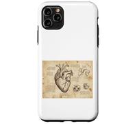 Croquis de cœur Anatomique Da Vinci Vintage Medical Science Coque pour iPhone 11 Pro Max