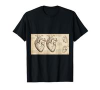 Croquis de cœur Anatomique Da Vinci Vintage Medical Science T-Shirt