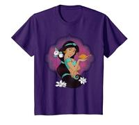 Croquis de portrait de Disney Aladdin Jasmine et lampe T-Shirt, Enfant, Violet, 6 ans