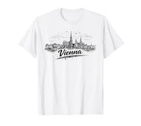 Croquis de Voyage Vienne Autriche Paysage Urbain Voyage T-Shirt
