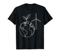 Croquis des énergies renouvelables Vertes T-Shirt Graphique avec Valeur