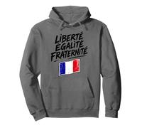 Croquis Drapeau français avec Liberté Égalité Fraternité Sweat à Capuche