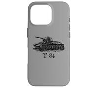 Croquis du Char Russe T-34 de la Seconde Guerre Mondiale Coque pour iPhone 16 Pro