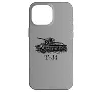 Croquis du Char Russe T-34 de la Seconde Guerre Mondiale Coque pour iPhone 16 Pro Max