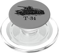 Croquis du Char Russe T-34 de la Seconde Guerre Mondiale PopSockets PopGrip pour MagSafe