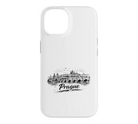 Croquis du Paysage Urbain du Pont Charles de Prague Coque pour iPhone 14