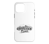 Croquis du Paysage Urbain du Pont Charles de Prague Coque pour iPhone 16 Pro Max