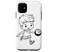 Croquis d'un Petit Joueur de Basket-Ball pour garçon Coque pour iPhone 11