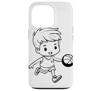 Croquis d'un Petit Joueur de Basket-Ball pour garçon Coque pour iPhone 13 Pro