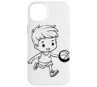 Croquis d'un Petit Joueur de Basket-Ball pour garçon Coque pour iPhone 14 Plus