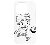 Croquis d'un Petit Joueur de Basket-Ball pour garçon Coque pour iPhone 15 Pro