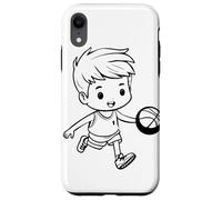 Croquis d'un Petit Joueur de Basket-Ball pour garçon Coque pour iPhone XR