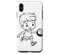 Croquis d'un Petit Joueur de Basket-Ball pour garçon Coque pour iPhone XS Max
