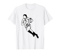 Croquis d'une joueuse de Rugby Fan de Rugby T-Shirt Graphique avec Valeur