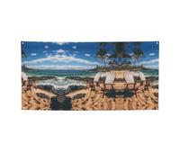 Croquis Hawaï Impression polyvalente Bannière de fête, décorations pour événements, Thanksgiving, fêtes d'anniversaire, etc