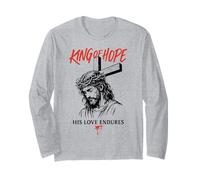 Croquis Jésus Love King of Hope Croix-Chrétienne Croquis Art Manche Longue