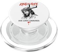 Croquis Jésus Love King of Hope Croix-Chrétienne Croquis Art PopSockets PopGrip pour MagSafe