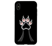 Croquis mignon d'empreinte de patte de chat pour les amoureux des animaux et les propriétaires d'animaux Coque pour iPhone XS Max