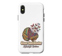 Croquis rétro du Cerveau Floral de Chaos Coordinator, édition TDAH Coque pour iPhone X/XS