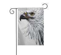 Croquis un aigle drapeau de décoration extérieure, drapeau de jardin suspendu, petit drapeau de jardin, drapeau de Noël d'hiver extérieur 30,5 x 45,7 cm