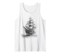Croquis Vintage Bateau Pirate Bateau Nautique Capitaine Débardeur