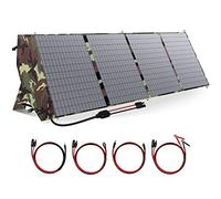 CROS Panneau solaire portable 200 W 18 V - Kit de chargeur solaire pliable avec sortie MC-4 pour téléphones, camping-cars, ordinateurs portables, camionnettes, camping, hors réseau, panne de courant