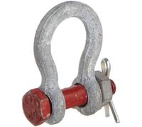Crosby 1019466 Manille d'ancrage G-2130 en acier au carbone, galvanisée, 1/2 tonne, taille 1/4"
