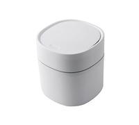 croselyu Mini poubelle de bureau avec couvercle - Seau sanitaire pour peler les graines de melon - Seau poubelle de voiture (White)