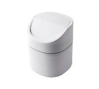 croselyu Mini poubelle de bureau avec couvercle - Seau sanitaire pour peler les graines de melon - Seau poubelle de voiture (White1)