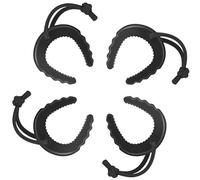 Crosize Lot de 4 butées de porte pour premiers intervenants, blocage de porte pour forces de l'ordre, police, services médicaux d'urgence, cales de porte noires