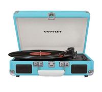 Crosley Cruiser Deluxe Vintage 3-Speed Bluetooth Suitcase Turntable, Turquoise