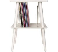 Crosley Manchester table pour platine vinyle et 50 disques vinyles (blanc)