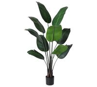 CROSOFMI Oiseau de Paradis Artificiel de 150 cm, Faux Palmier Tropical avec 10 Feuilles, Plantes artificielles parfaites en Pot pour intérieur ou extérieur, Maison, Bureau, décoration Moderne, Cadeau