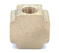 Cross 4 Way Brass Pipe fitting Equal Female Connector 1/8" BSP Thread For Grease System hydraulic system YZWRWRMKTB