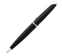 CROSS ATX - Stylo bille basalte avec attributs plaqués chrome / stylo rechargeable - Écrin classique et une recharge bille noire incluse