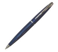 CROSS ATX - Stylo bille bleu translucide avec attributs plaqués chrome / stylo rechargeable - Écrin classique et recharge bille noire incluse