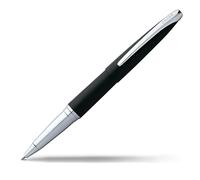 CROSS ATX - Stylo roller basalte avec attributs plaqués chrome / stylo rechargeable - Écrin classique et une recharge roller noire incluse