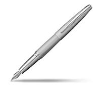 Cross ATX Titanium Grey PVD Etched Diamond Pattern w/Polished Titanium Grey PVD Appointments and Stainless Steel Fine Nib Fountain Pen