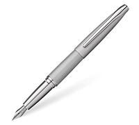 Cross ATX Titanium Grey PVD Etched Diamond Pattern w/Polished Titanium Grey PVD Appointments and Stainless Steel Medium Nib Fountain Pen