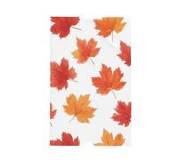 Cross Autumn - Torchons de cuisine en tissage gaufré avec boucle de suspension - Chiffons de nettoyage absorbants et à séchage rapide - Torchon de vaisselle à motif de feuilles d'érable d'automne