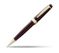 Cross Bailey Light Stylo à bille (épaisseur de trait F, couleur de l'encre : noir, avec emballage cadeau) Laque rouge avec ferrures dorées