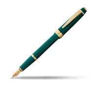 Cross Bailey Light Stylo-plume F avec emballage cadeau Vert avec ferrures dorées 1 pièce (1 pièce)