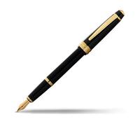 Cross Bailey Light Stylo-plume M avec coffret cadeau Noir Laque avec ferrures dorées