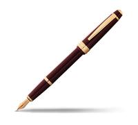 Cross Stylo-plume Bailey Light F – Rouge laqué, ferrures dorées, coffret cadeau